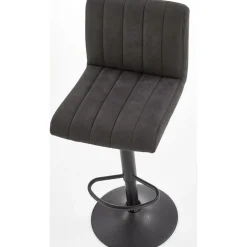 Elfrieda barstol i mörkgrå PU