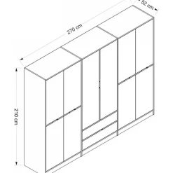 Elina garderob - Vit