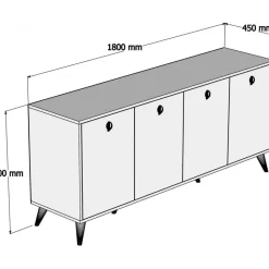 Elit skänk - Valnöt