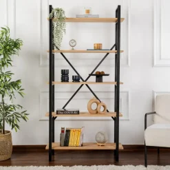 Elysian bokhylla - Ek/svart