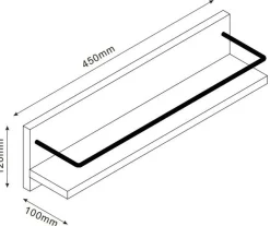 Ember vägghylla - Bambu