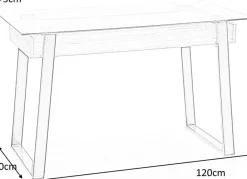 Emma skrivbord 120 x 60 cm - Ek/svart