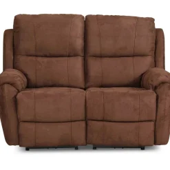 Enjoy Hollywood reclinersoffa - 2-sits (el) i brunt microfibertyg