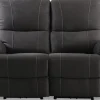 Enjoy Hollywood reclinersoffa - 2-sits (el) i antracit microfibertyg + Möbeltassar