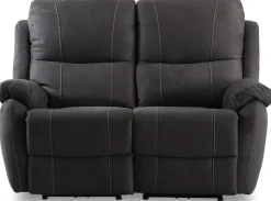 Enjoy Hollywood reclinersoffa - 2-sits (el) i antracit microfibertyg + Möbeltassar