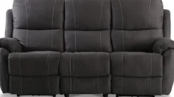 Enjoy Hollywood reclinersoffa - 3-sits (el) i antracit microfibertyg