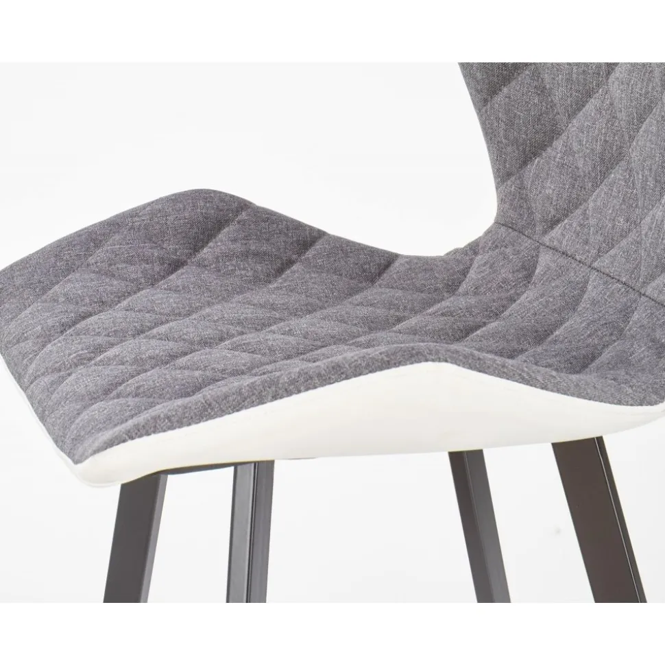 Erin barstol hög - Vit/grå