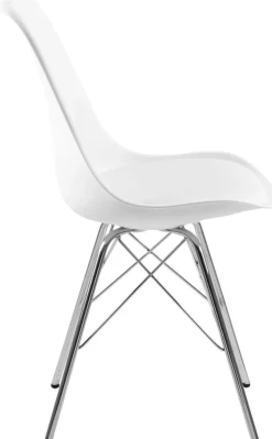 Eris matstol - Vit/krom