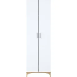 Esa garderob - Valnöt/vit