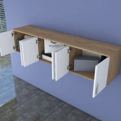 Esa väggskåp - Valnöt/vit