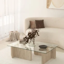 Escape soffbord - Travertin