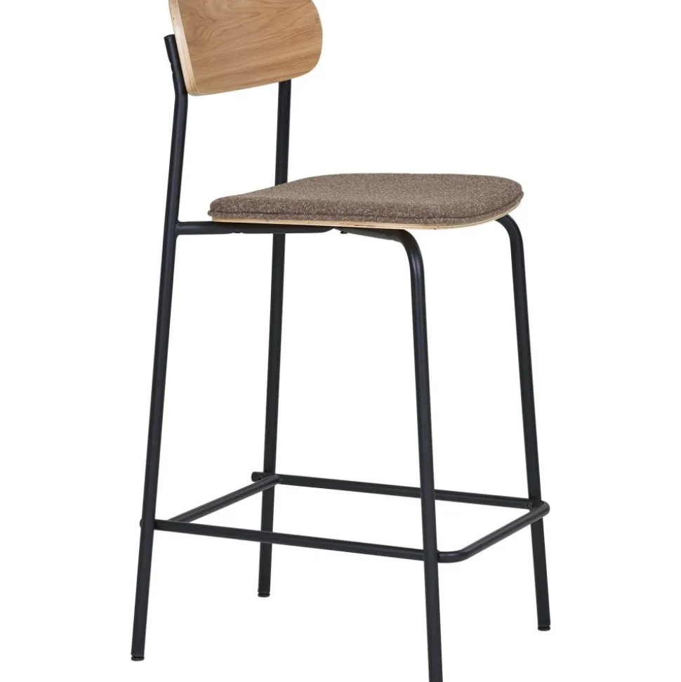 Estepona counterstol - Natur/brun/svart