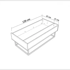 Estor soffbord 120 x 60/92 cm - Valnöt/svart
