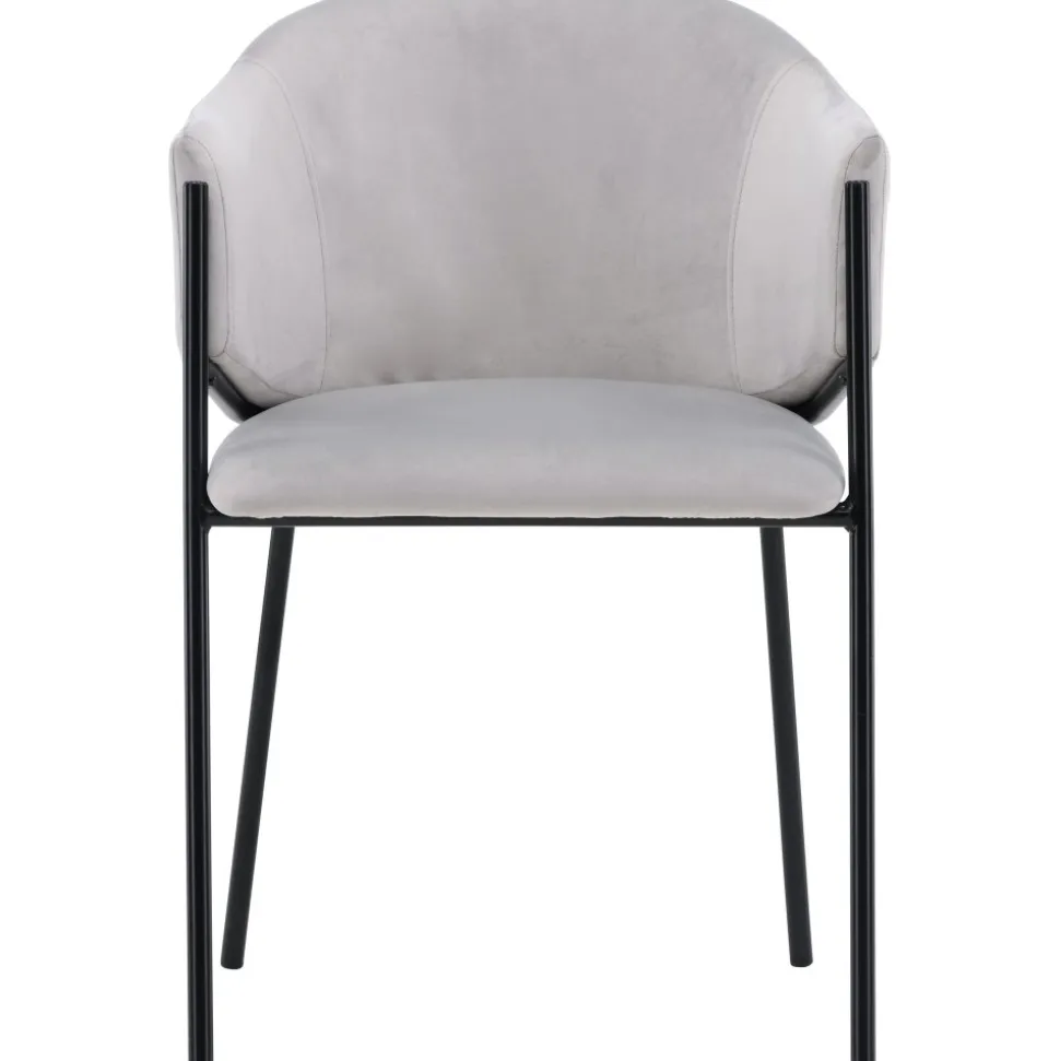 Evelina matstol - Grå sammet