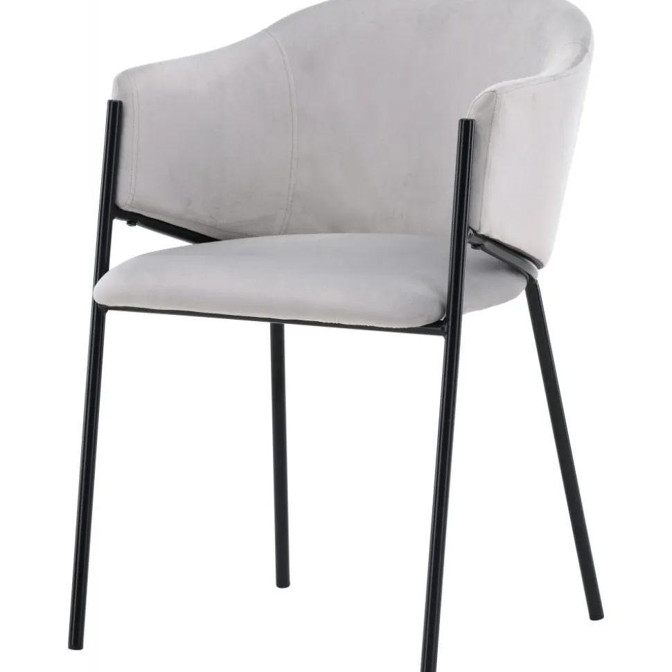 Evelina matstol - Grå sammet