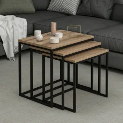 Evia satsbord 45/50/55 x 36/38/40 cm - Valnöt