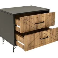 Felicita sängbord - Antracit/furu