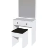 Felix sminkbord med sittpall 65 x 35 cm - Vit