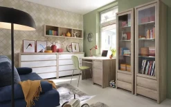 Filippa vitrinskåp - Ljus ek