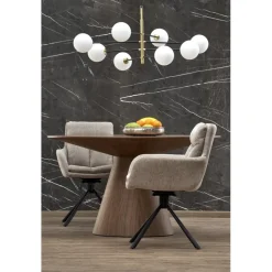 Float runt matbord i valnöt Ø137 cm