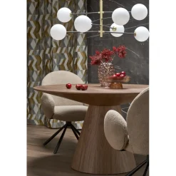 Float runt matbord i valnöt Ø137 cm