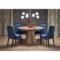 Float runt matbord i valnöt Ø137 cm