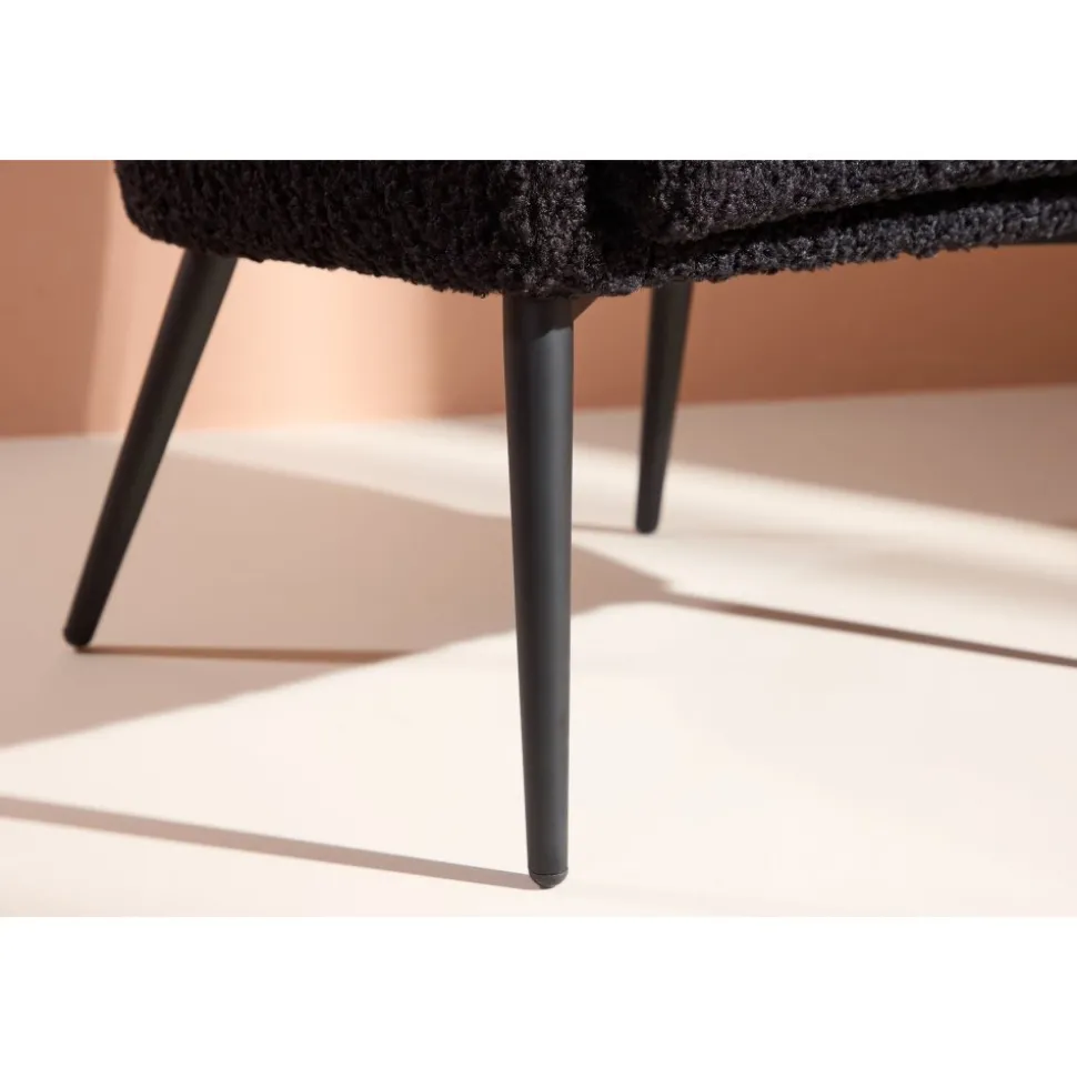 Fluffy fåtölj - Svart