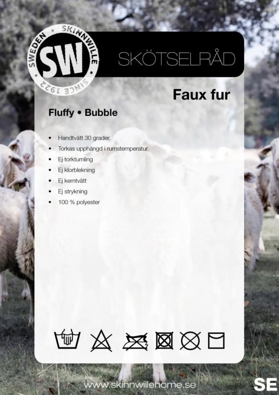 Fluffy pläd Ivory - 120 x 180 cm