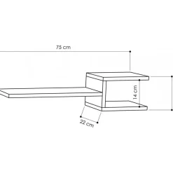 Fork vägghylla - Vit