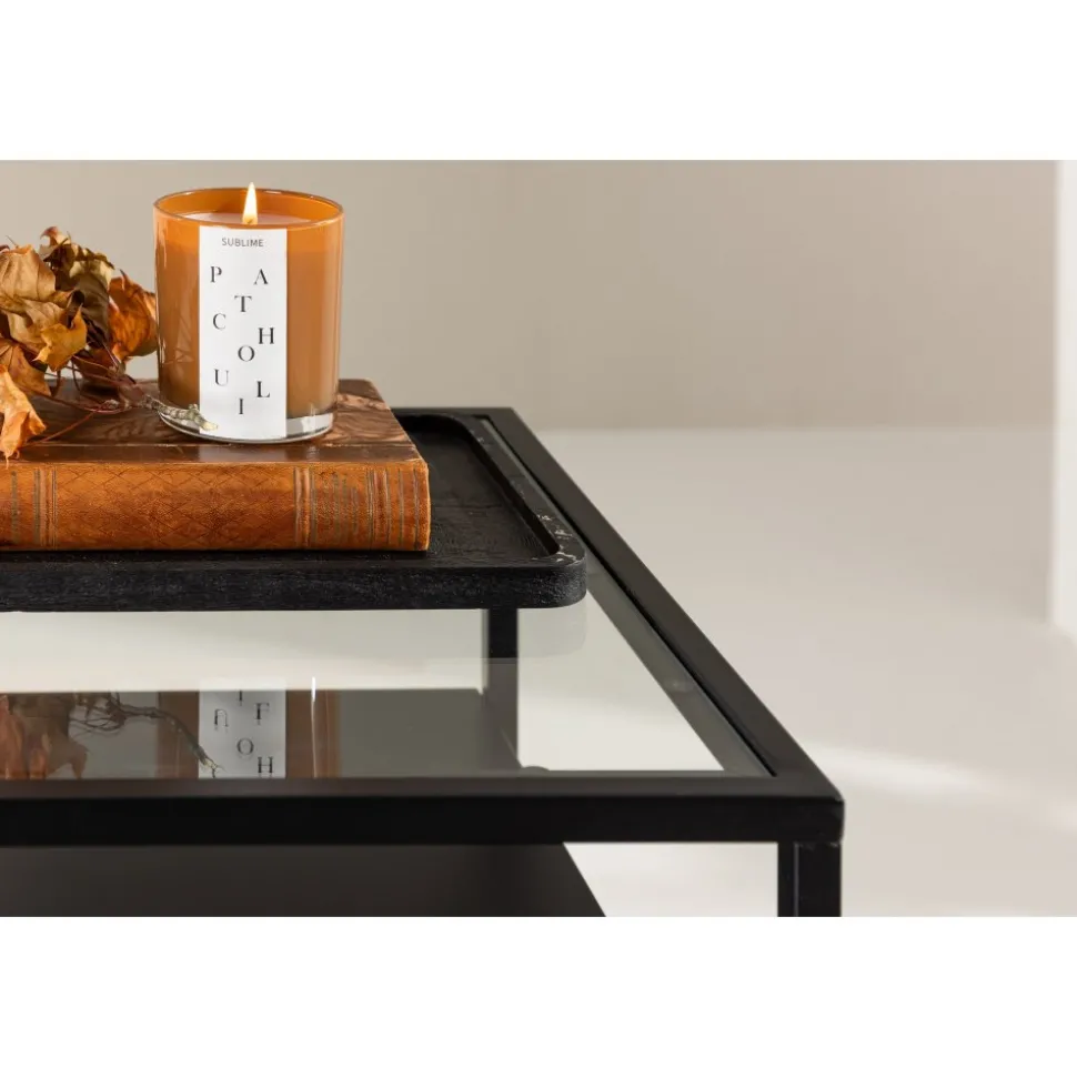 Fortaleza sidobord 40 x 40 cm - Svart