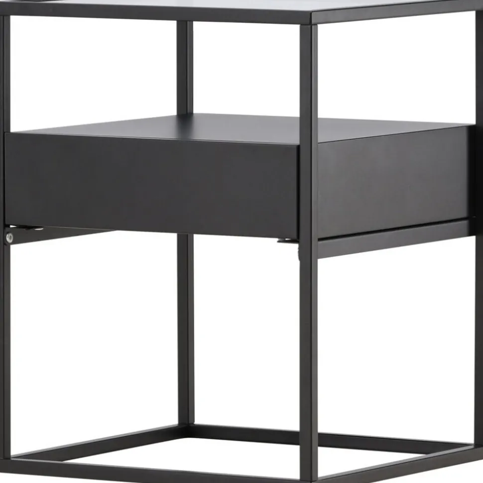 Fortaleza sidobord 40 x 40 cm - Svart