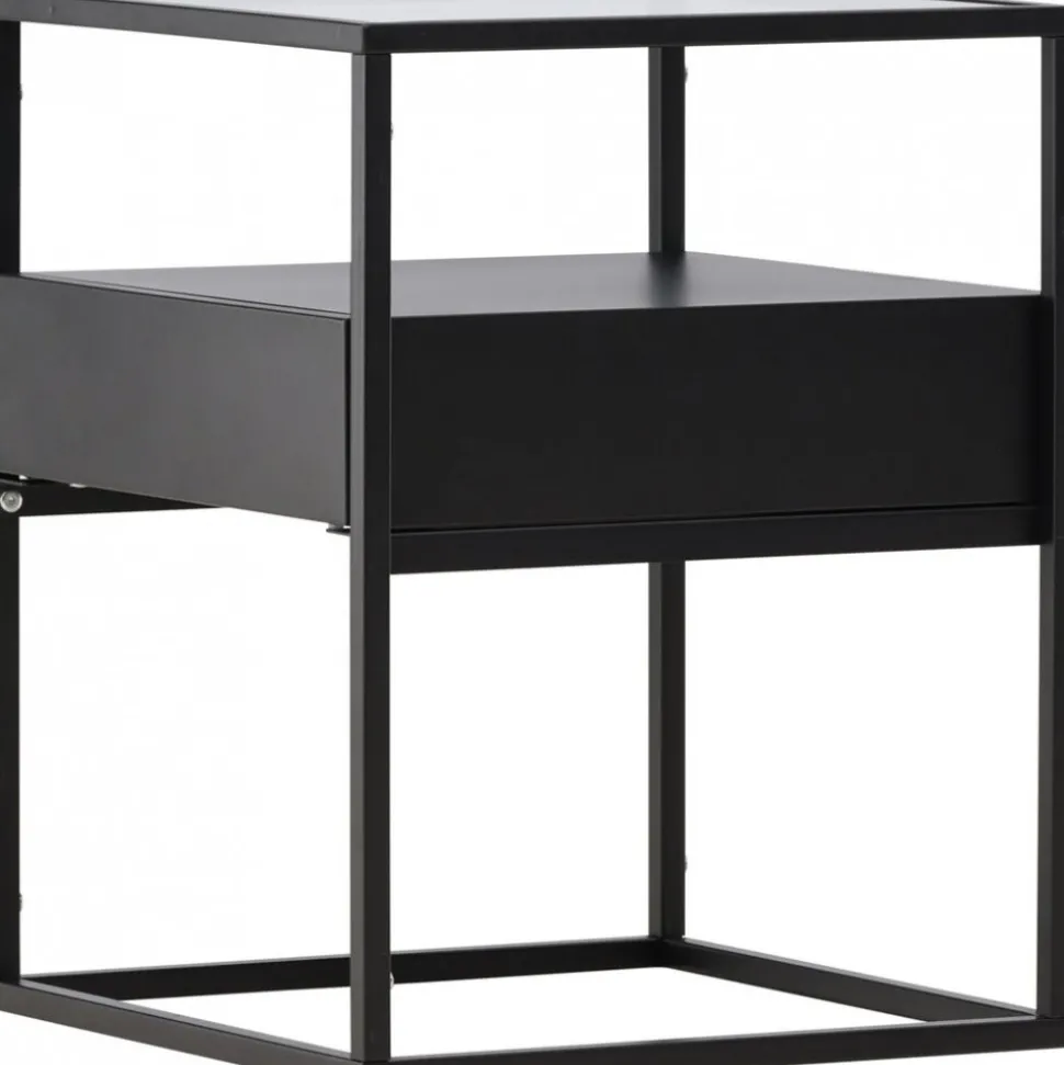 Fortaleza sidobord 40 x 40 cm - Svart