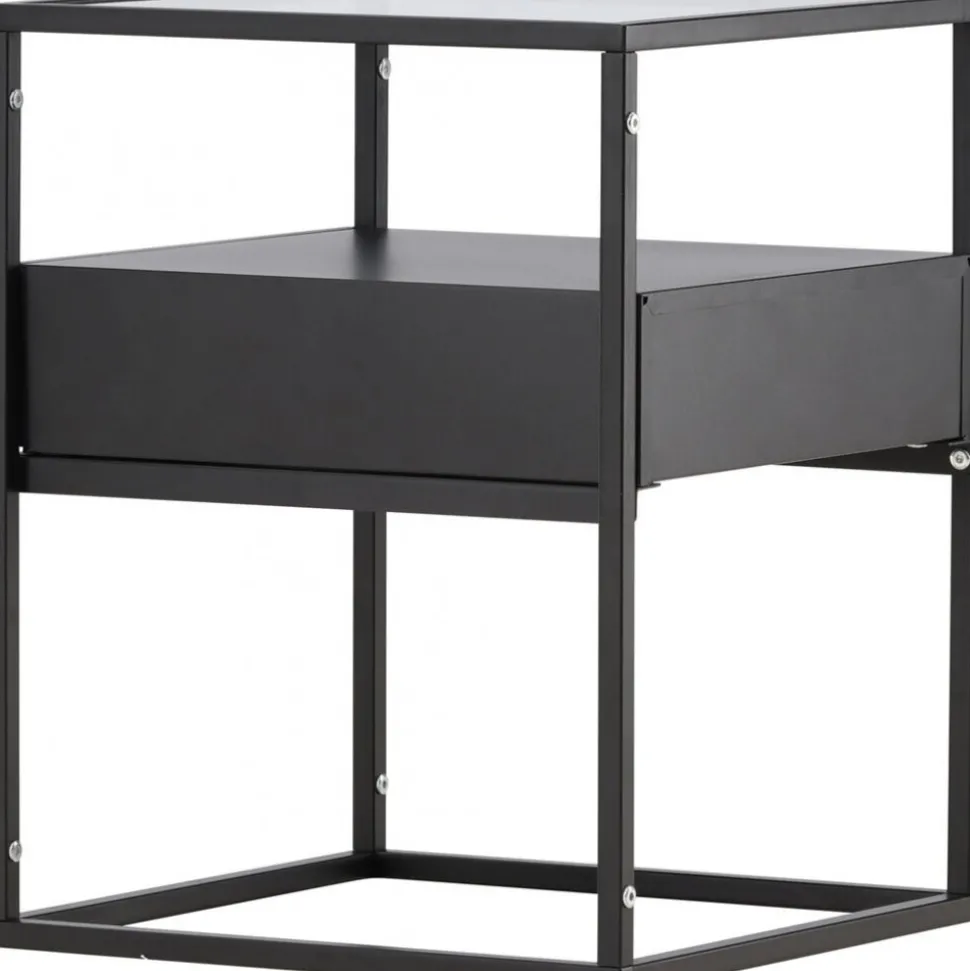 Fortaleza sidobord 40 x 40 cm - Svart