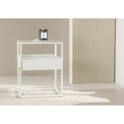 Fortaleza sidobord 40 x 40 cm - Vit