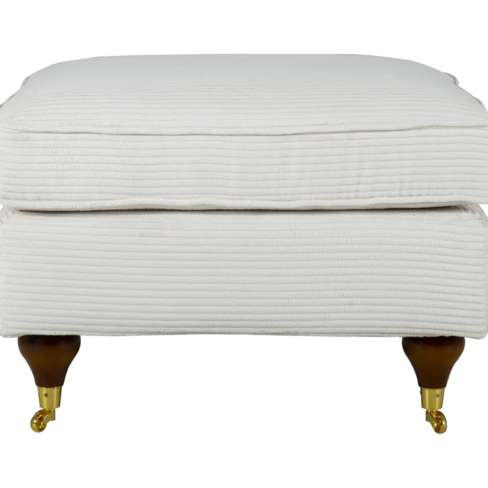 Fotpall Howard - Beige manchester