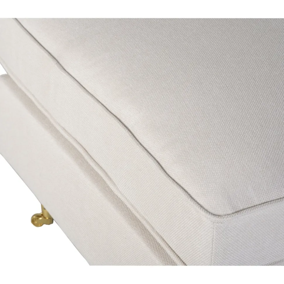 Fotpall Howard i beige tyg - Watford Deluxe