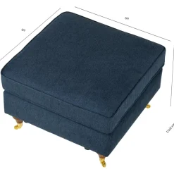 Fotpall mörkblå - Howard + Möbeltassar