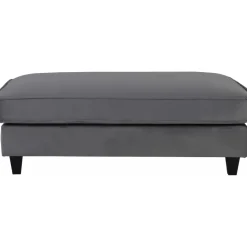 Fotpall 122x86 cm mörkgrå sammet - Brandy + Fläckborttagare för möbler