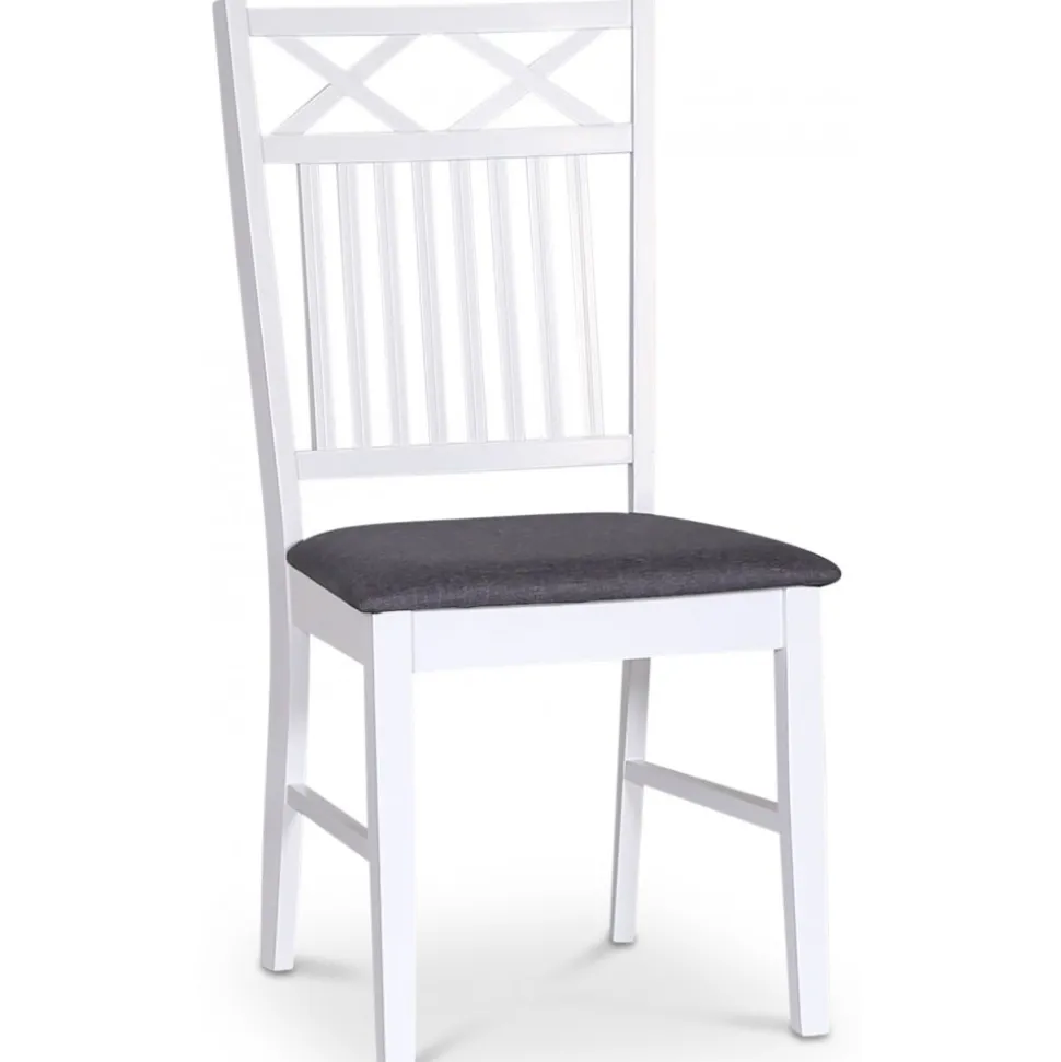 Fårö matgrupp; Fårö klaffbord Vit / Ek med 4 st Sandhamn Gripsholm stolar + 4.00 x Stolsdyna