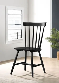 Fårö svart pinnstol i trä