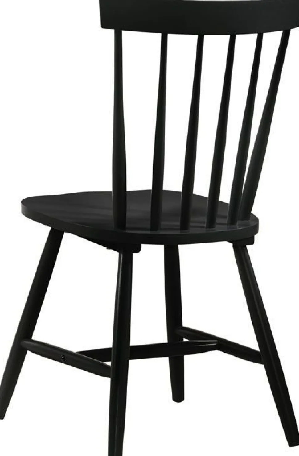 Fårö svart pinnstol i trä + Stolsdyna