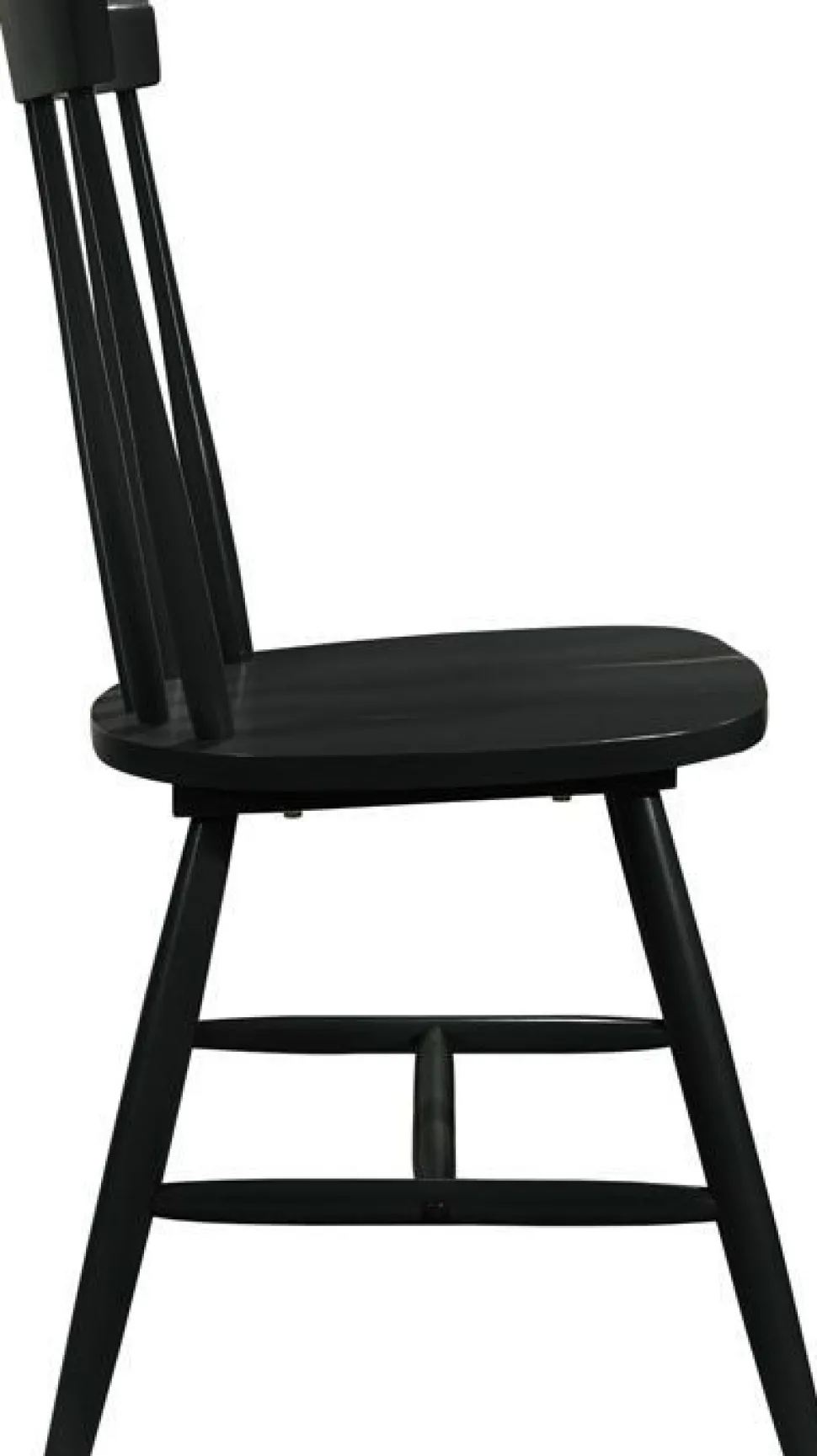 Fårö svart pinnstol i trä + Stolsdyna