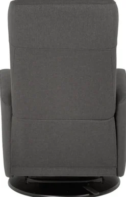 Frans reclinerfåtölj med gungfunktion och snurr - Grå tyg