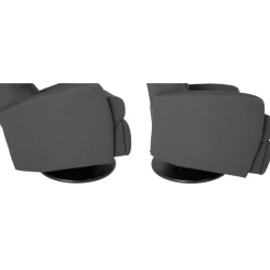 Frans reclinerfåtölj med gungfunktion och snurr - Grå tyg