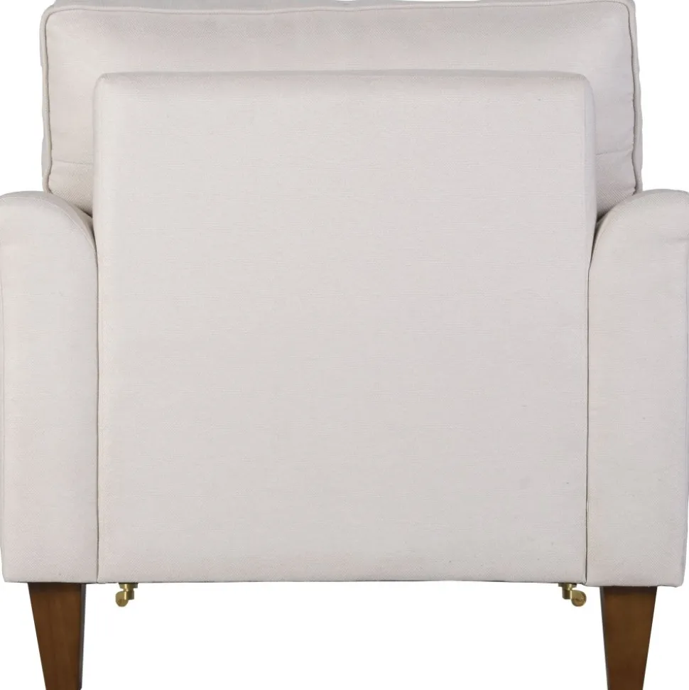 Fåtölj beige tyg - Howard Watford Deluxe + Möbeltassar