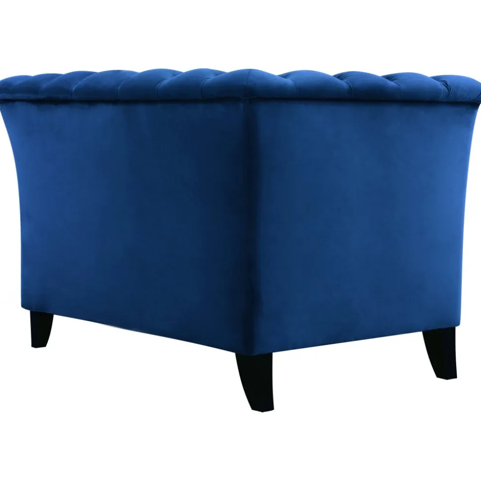 Fåtölj blå Chesterfield - Milton + Fläckborttagare för möbler