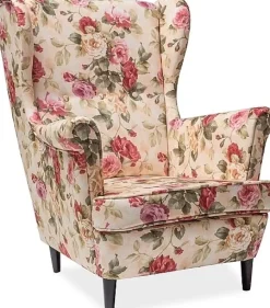 Fåtölj blommigt tyg - Salomon + Fläckborttagare för möbler