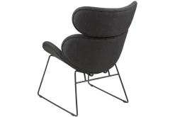 Fåtölj Casar grått tyg med svart underrede + Fläckborttagare för möbler