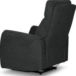 Fåtölj elektrisk ställbar mörkgrå