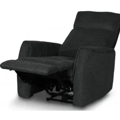 Fåtölj elektrisk ställbar mörkgrå + Möbeltassar